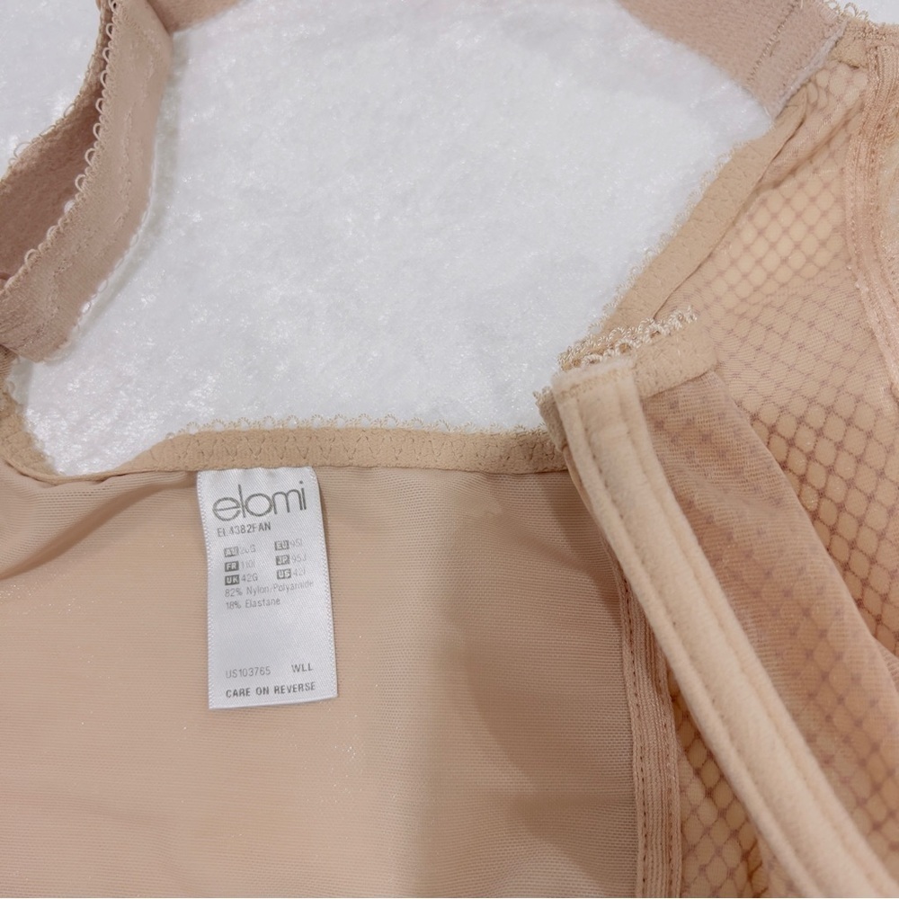Elomi Bra Size 42 I Charley Stretch Plunge Lace Mesh Underwire Unlined Lace - Picture 14 of 14